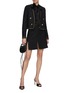 Figure View - Click To Enlarge - GIAMBATTISTA VALLI - Front Slit Bouclé Tweed Mini Skirt