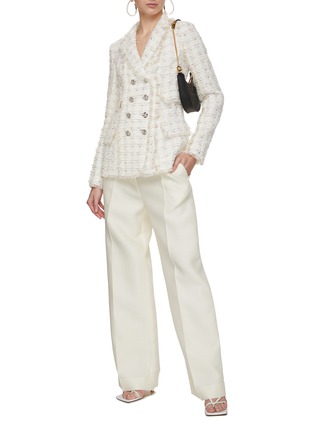 Figure View - Click To Enlarge - GIAMBATTISTA VALLI - Double Breasted Bouclé Tweed Jacket