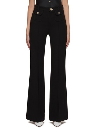 Main View - Click To Enlarge - GIAMBATTISTA VALLI - Flap Pocket Appliqué Flared Leg Pants