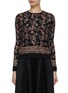 Main View - Click To Enlarge - GIAMBATTISTA VALLI - Floral Embroidered Knit Cardigan