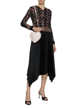 Figure View - Click To Enlarge - GIAMBATTISTA VALLI - Floral Embroidered Knit Cardigan