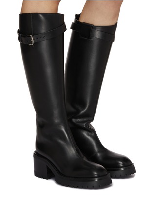 Figure View - Click To Enlarge - ANN DEMEULEMEESTER - Tanse 70 Leather Riding Boots