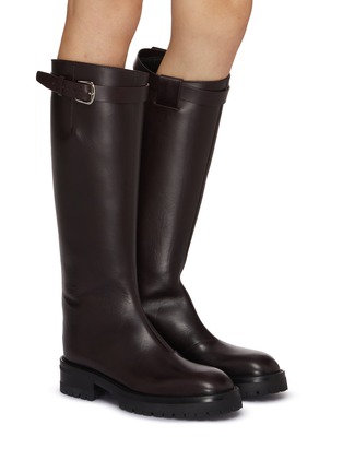 Figure View - Click To Enlarge - ANN DEMEULEMEESTER - Nes Tall Leather Riding Boots
