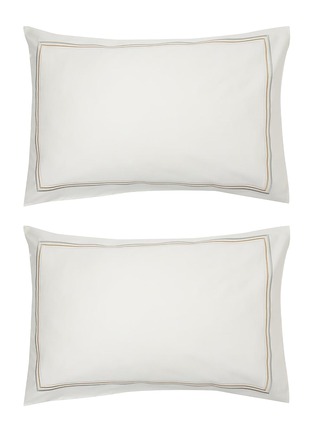 Main View - Click To Enlarge - RIVOLTA CARMIGNANI  - Crystal Sartorial Pillowcase Set Of 2 — Alabastro