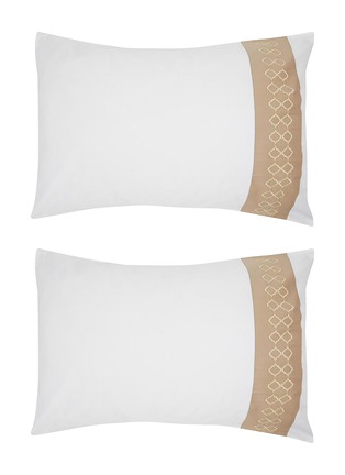 Main View - Click To Enlarge - RIVOLTA CARMIGNANI  - Burano Pillowcase Set Of 2 — Dark Taupe