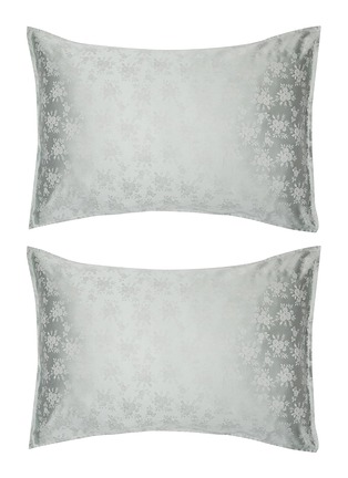 Main View - Click To Enlarge - RIVOLTA CARMIGNANI  - Roseto Silk Pillowcase Set Of 2 — Verde Rugiada