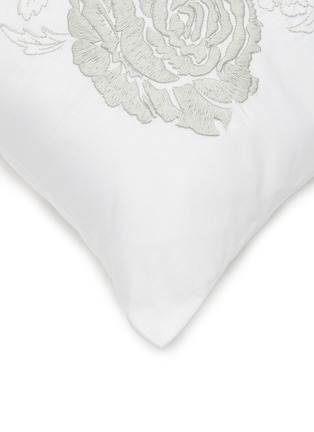 Detail View - Click To Enlarge - RIVOLTA CARMIGNANI  - Roseto Embroidered Boudoir Set of 2 — Verde Rugiada