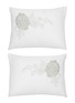 Main View - Click To Enlarge - RIVOLTA CARMIGNANI  - Roseto Embroidered Boudoir Set of 2 — Verde Rugiada