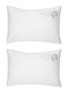 Main View - Click To Enlarge - RIVOLTA CARMIGNANI  - Roseto Embroidery Pillowcase Set Of 2 — Verde Rugiada