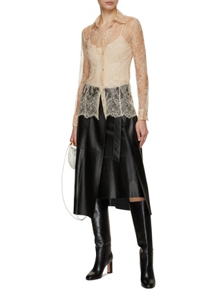 Figure View - Click To Enlarge - ERMANNO SCERVINO - Sheer Lace Shirt