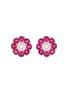 Main View - Click To Enlarge - LC COLLECTION JEWELLERY - Diamond Ruby 18K Rose Gold Earrings
