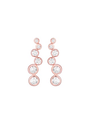 Main View - Click To Enlarge - LC COLLECTION JEWELLERY - Diamond 18K Rose Gold Earrings