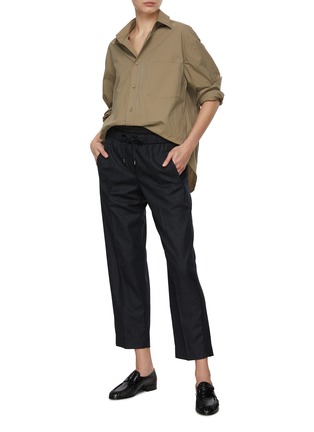 Figure View - Click To Enlarge - BRUNELLO CUCINELLI - Tapered Flannel Pants