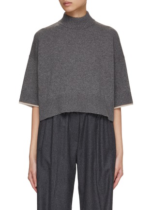 Main View - Click To Enlarge - BRUNELLO CUCINELLI - Three Quarter Sleeve Knit Top