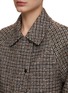 Detail View - Click To Enlarge - BRUNELLO CUCINELLI - Houndstooth Shearling Collar Boxy Jacket