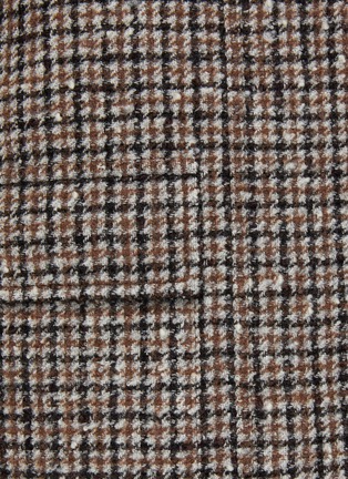  - BRUNELLO CUCINELLI - Houndstooth Shearling Collar Boxy Jacket