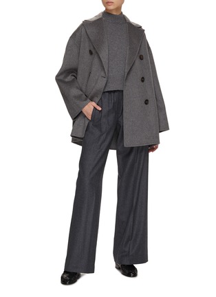 Figure View - Click To Enlarge - BRUNELLO CUCINELLI - Double Breasted Cashmere Peacoat