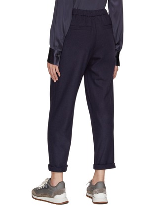 Back View - Click To Enlarge - BRUNELLO CUCINELLI - Belted Cashmere Pants