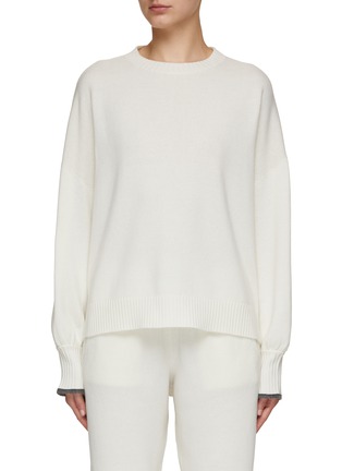 Main View - Click To Enlarge - BRUNELLO CUCINELLI - Contrasting Trim Knit Jumper