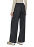 Back View - Click To Enlarge - BRUNELLO CUCINELLI - Double Waistband Wide Leg Flannel Pants