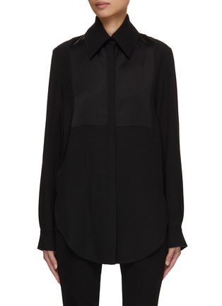 Main View - Click To Enlarge - CALCATERRA - Plastron Button Up Blouse