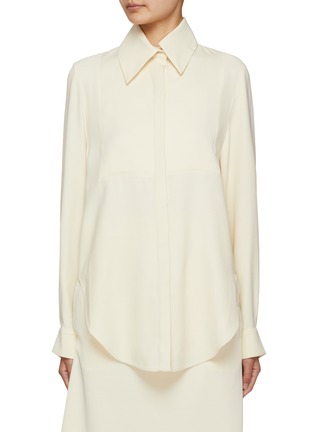 Main View - Click To Enlarge - CALCATERRA - Button Up Plastron Blouse