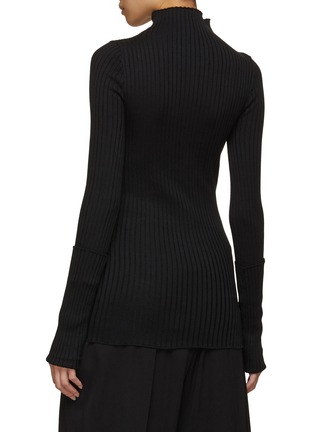 Back View - Click To Enlarge - CALCATERRA - Mock neck Ribbed Knit Top
