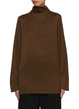 Main View - Click To Enlarge - CALCATERRA - Silky High Neck Blouse
