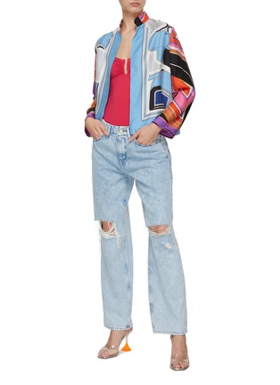 Figure View - Click To Enlarge - LILYEVE - Silk Stand Collar Jacket