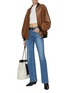 Figure View - Click To Enlarge - NOUR HAMMOUR - Boyfriend Leather Bomber Jacket