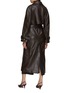 Back View - Click To Enlarge - NOUR HAMMOUR - Double Breasted Leather Trench Coat