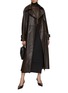 Figure View - Click To Enlarge - NOUR HAMMOUR - Double Breasted Leather Trench Coat