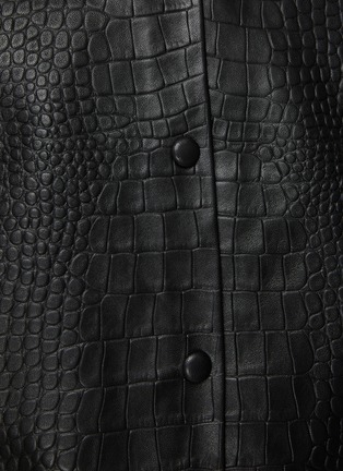  - NOUR HAMMOUR - Croc Embossed Leather Jacket