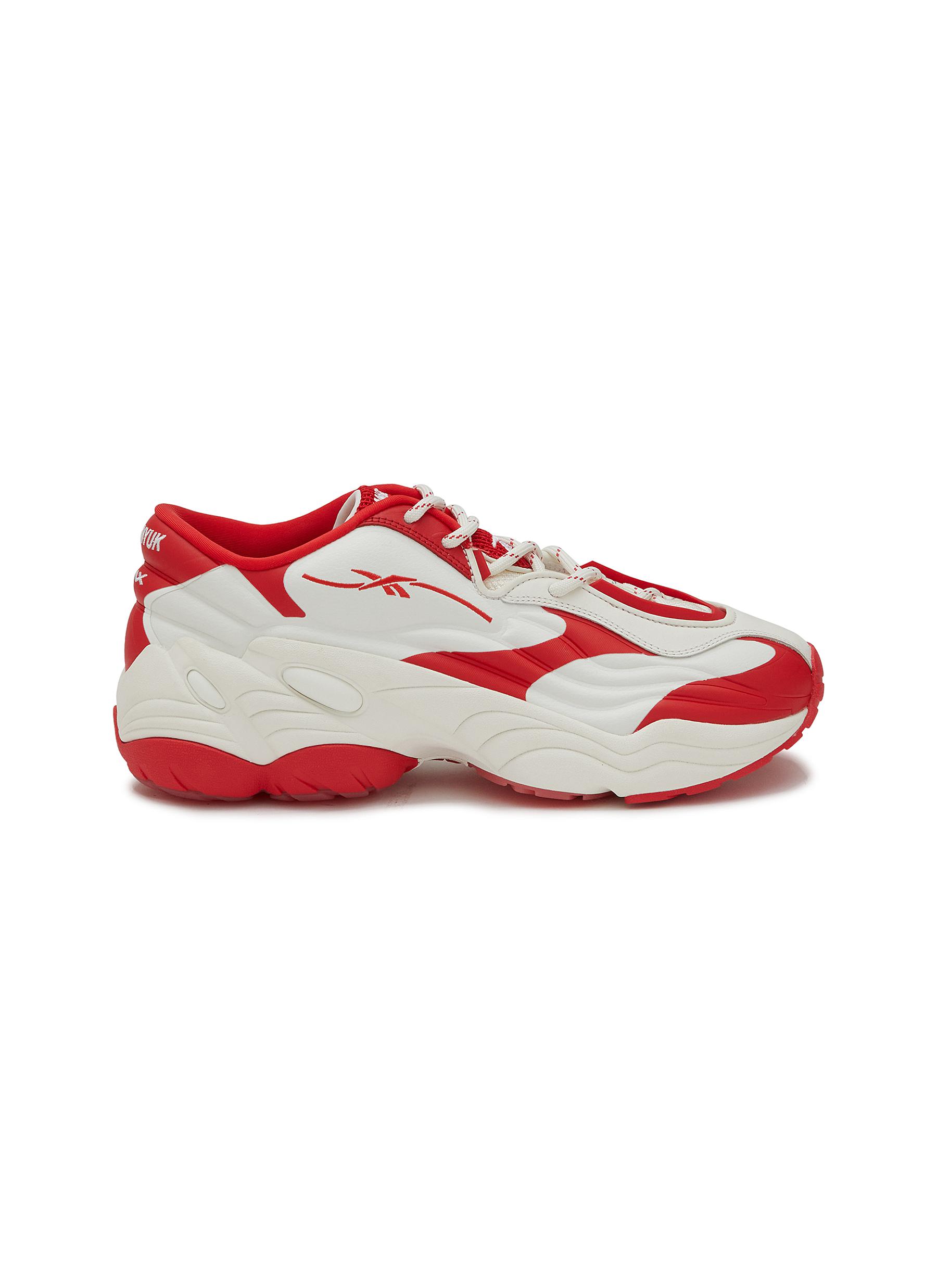 REEBOK | DMX Run 6 Modern Low Top Sneakers | WHITE AND RED | Men 