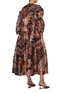 Back View - Click To Enlarge - BIYAN - Gia Velvet Embroidery SIlk Organza Dress