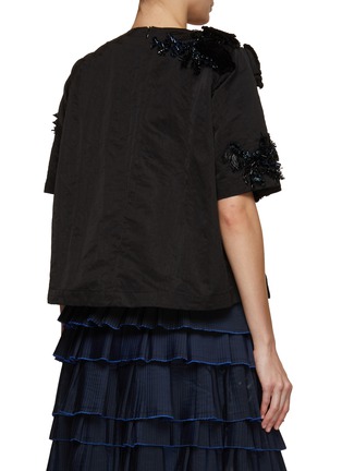 Back View - Click To Enlarge - BIYAN - Storm Beaded Crinkled Taffeta Top
