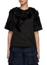 Main View - Click To Enlarge - BIYAN - Storm Beaded Crinkled Taffeta Top