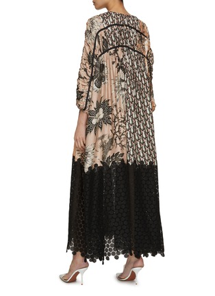 Back View - Click To Enlarge - BIYAN - Gathered Eyelet Midi Dress