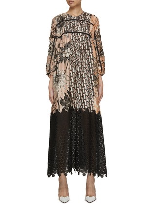 Main View - Click To Enlarge - BIYAN - Gathered Eyelet Midi Dress