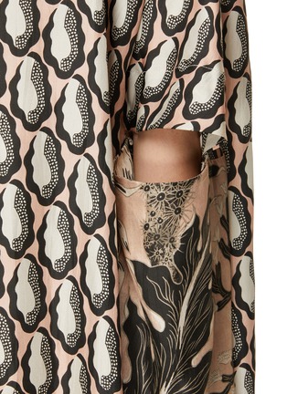  - BIYAN - Asa Wide Sleeve V-Neck Silk Print Loose Dress