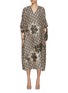 Main View - Click To Enlarge - BIYAN - Asa Wide Sleeve V-Neck Silk Print Loose Dress