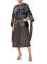 Figure View - Click To Enlarge - BIYAN - Astonea Embroidered Mixed Silk Wing Sleeve Dress