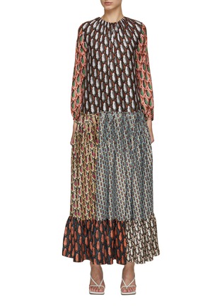 Main View - Click To Enlarge - BIYAN - Ganara Silk Blend Tiered Dress