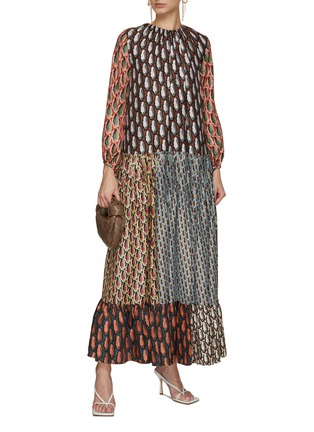 Figure View - Click To Enlarge - BIYAN - Ganara Silk Blend Tiered Dress