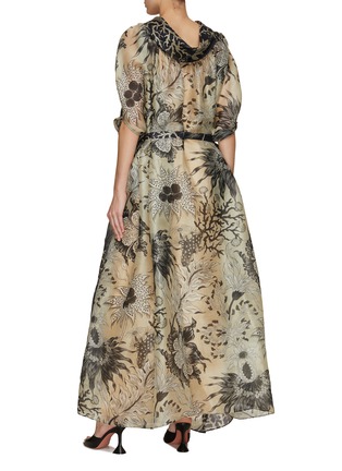 Back View - Click To Enlarge - BIYAN - Gaya Capesleeve Organza Long Dress