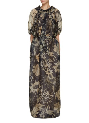 Main View - Click To Enlarge - BIYAN - Gaya Capesleeve Organza Long Dress