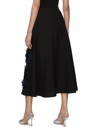 Back View - Click To Enlarge - BIYAN - Moraine Floral Appliqué Midi Skirt