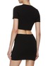 Back View - Click To Enlarge - T BY ALEXANDER WANG - Logo Jacquard Cropped T-Shirt