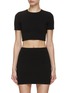 Main View - Click To Enlarge - T BY ALEXANDER WANG - Logo Jacquard Cropped T-Shirt