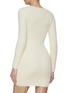 Back View - Click To Enlarge - T BY ALEXANDER WANG - Cut Out Bouclé Mini Dress